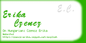 erika czencz business card